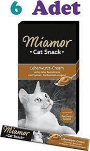 Miamor Cream Ciğerli Yetişkin Kedi Ödülü 6 x 15 G X 6 ADET