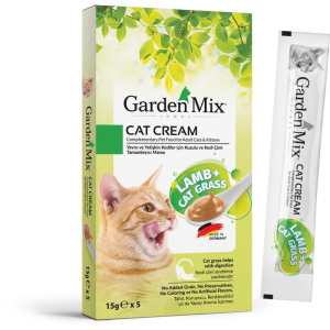 Garden Mix Kedi Kreması Ödül Kuzu+Kedi Çimi 15gr X 5