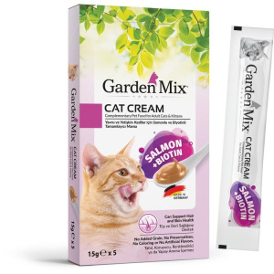 Garden Mix Kedi Kreması Ödül Somonlu+Biotin 15gr X 5