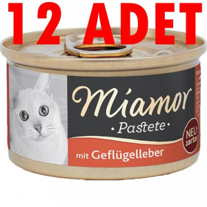 Miamor Pastete Ciğerli Kedi Yaş Maması 12 X 85 GR