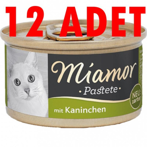 Miamor Pastete Tavşanlı Kedi Yaş Maması 12 X 85 GR