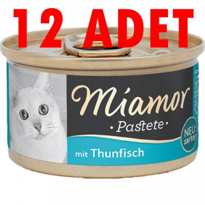 Miamor Pastete Ton Balıklı Kedi Yaş Maması 12 X 85 GR